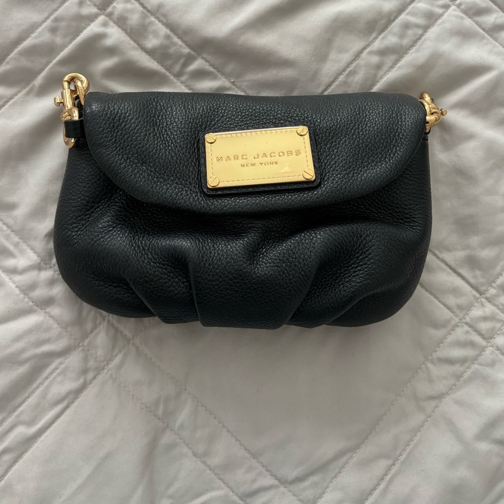 Marc Jacobs Classic Black Pebbled Leather Crossbody